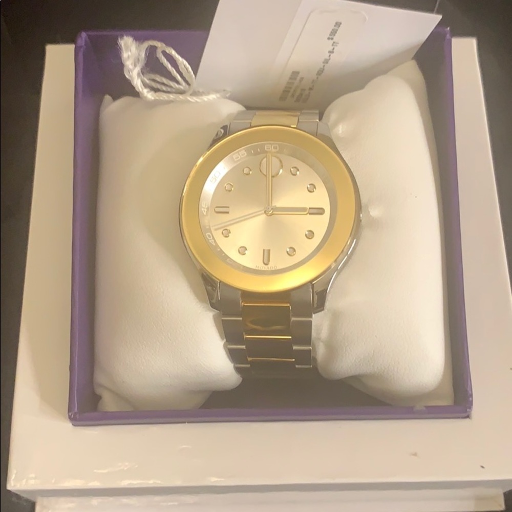 Two tone Movado NWT Gold and Silver